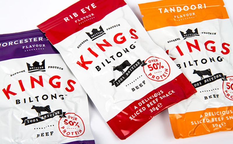 國王牌牛肉干包裝設計，休閑食品的良配