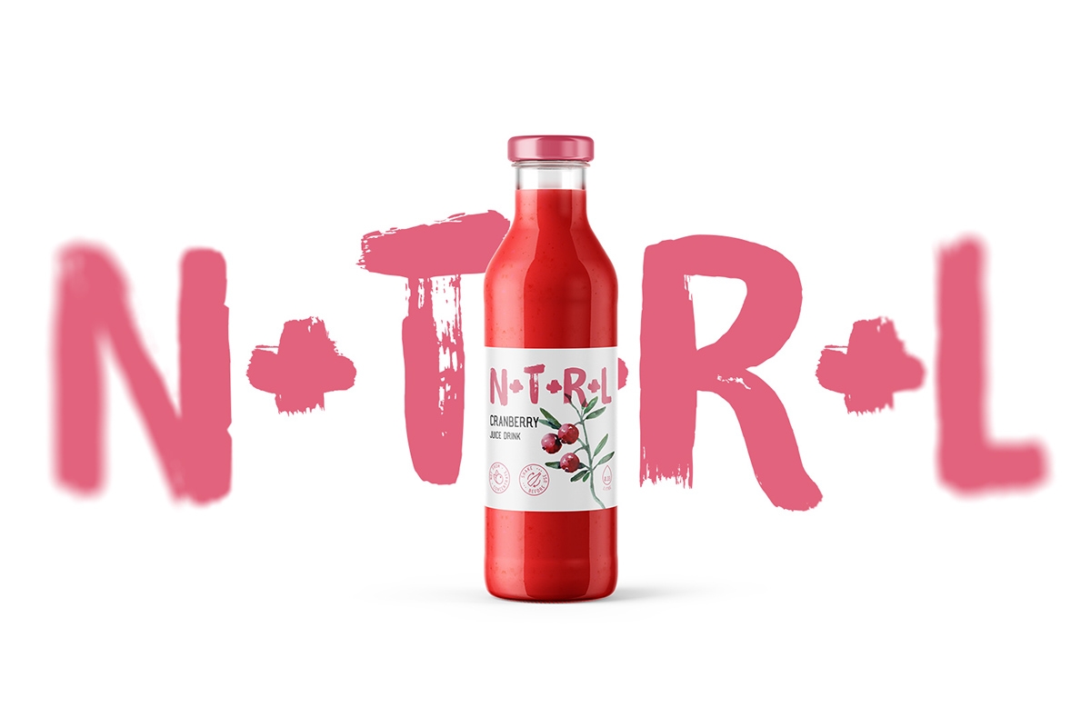 天然飲料，果汁的 品牌的包裝設計