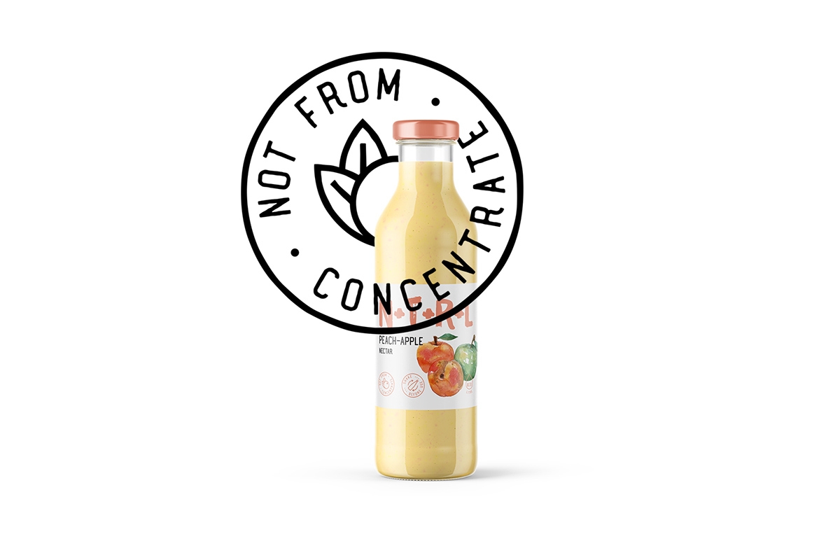 天然飲料，果汁的 品牌的包裝設計