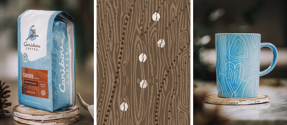馴鹿咖啡品牌包裝設計,濃厚的北美中西部設計風格