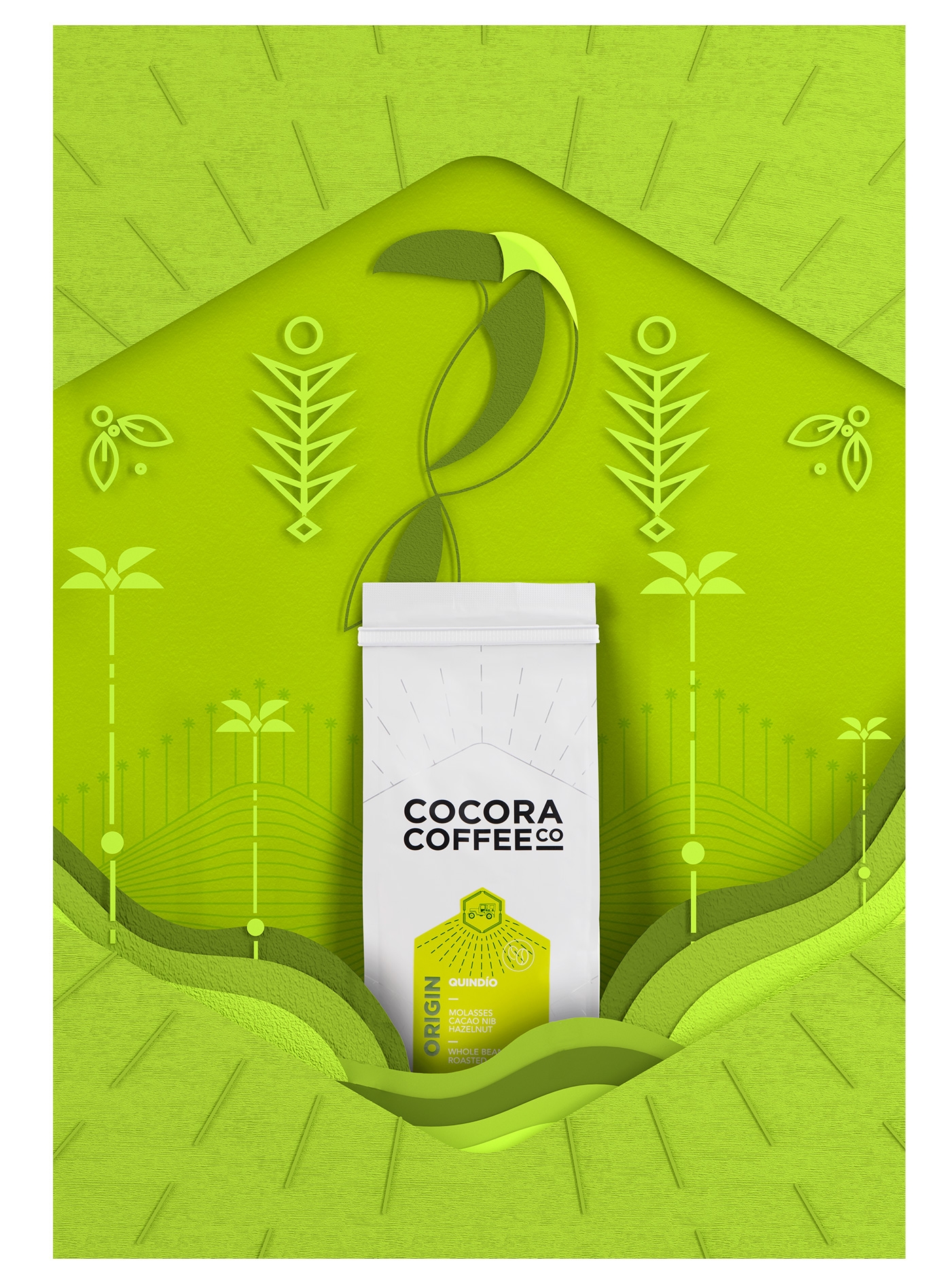 為一個咖啡杯,一個街角咖啡店,做整體的品牌包裝設計