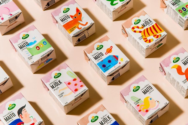 這款牛奶飲料包裝俏皮的都要從貨架上跳出來了！